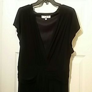 Draping black dress